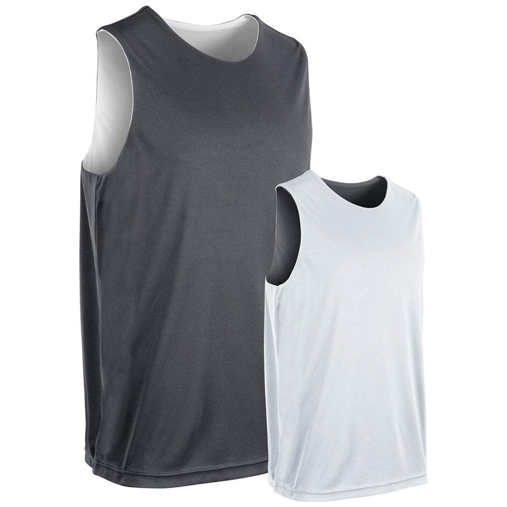 Vision Reversible Basketball Jersey - Charcoal White - Adult - XXLarge