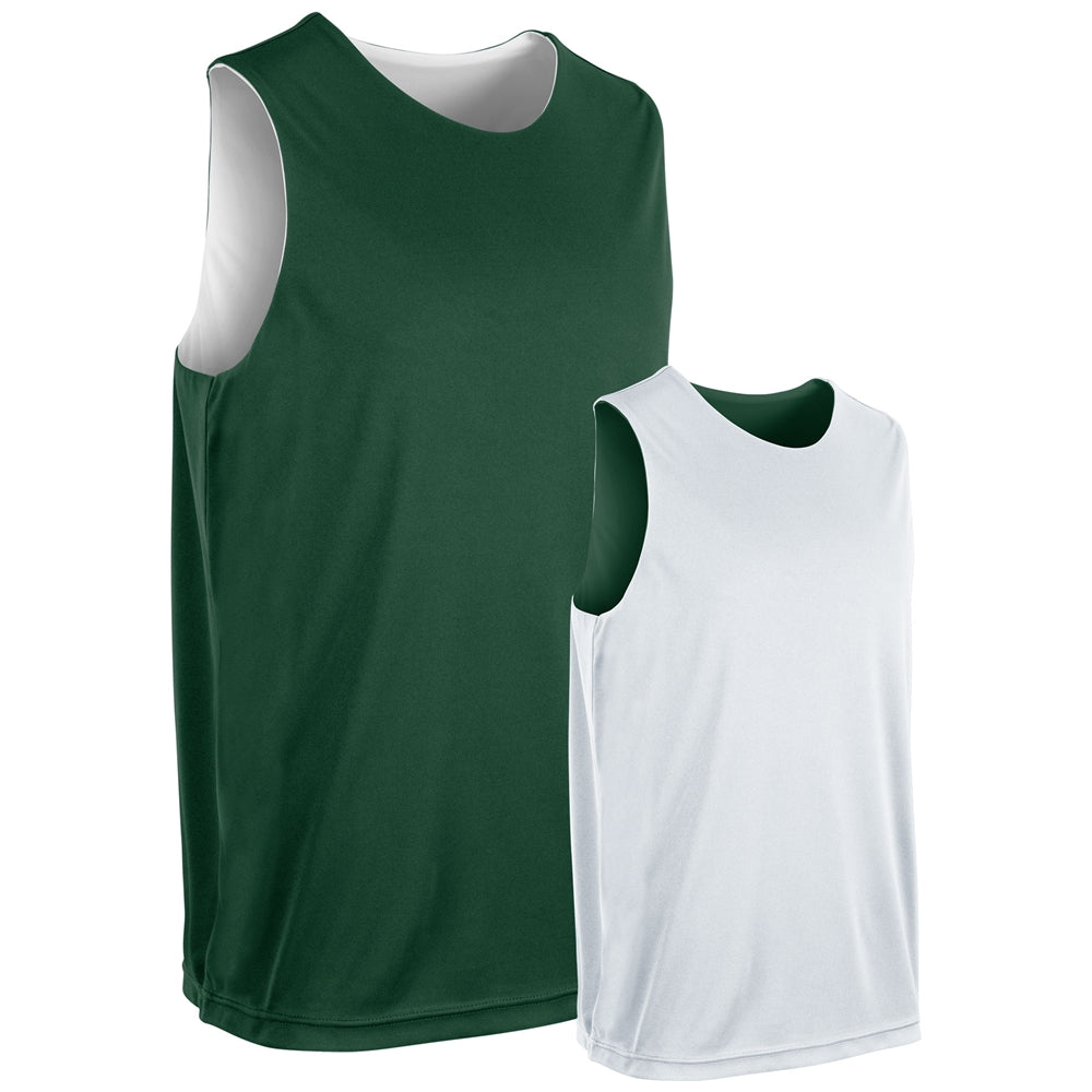 Vision Reversible Basketball Jersey - Forest Green White - Adult - XXLarge