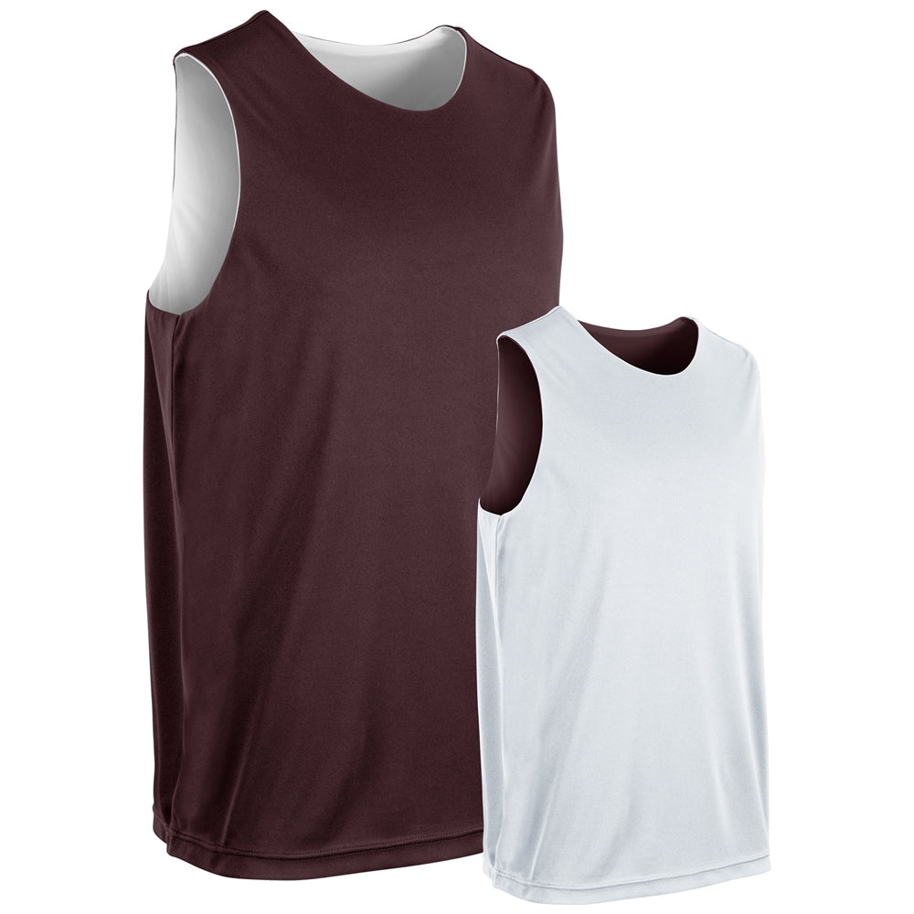 Vision Reversible Basketball Jersey - Maroon White - Adult - XXLarge