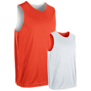 Vision Reversible Basketball Jersey - Orange White - Adult - Medium