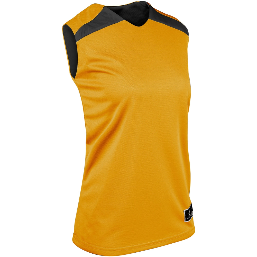 DRI-GEAR Pro-Plus Reversible Basketball Jersey - Gold Black - Womens - XXLarge
