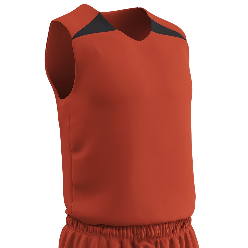 DRI-GEAR Pro-Plus Reversible Basketball Jersey - Orange Black - Youth - Small