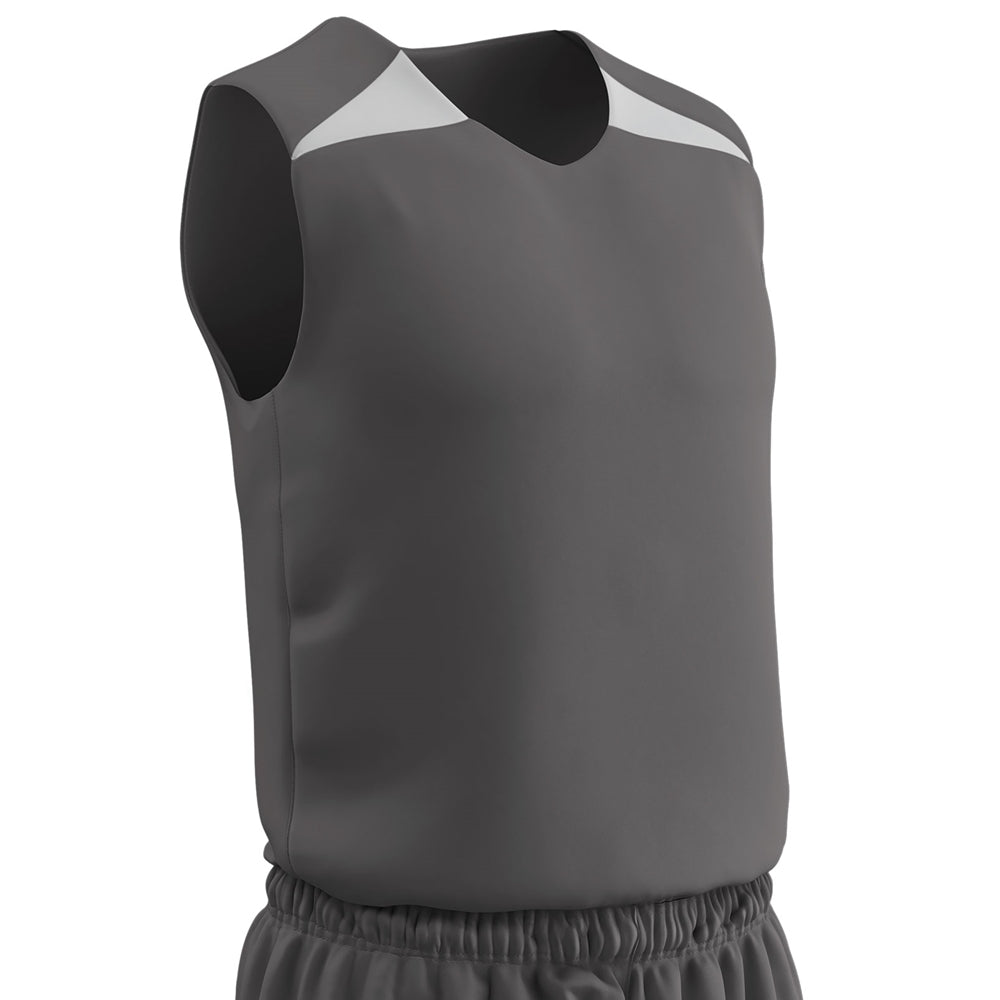 DRI-GEAR Pro-Plus Reversible Basketball Jersey - Charcoal White - Adult - Extra-Large