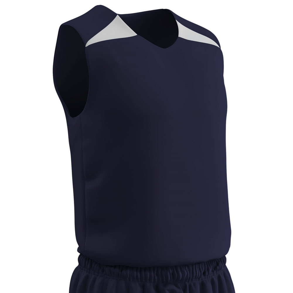 DRI-GEAR Pro-Plus Reversible Basketball Jersey - Navy White - Adult - 3XL