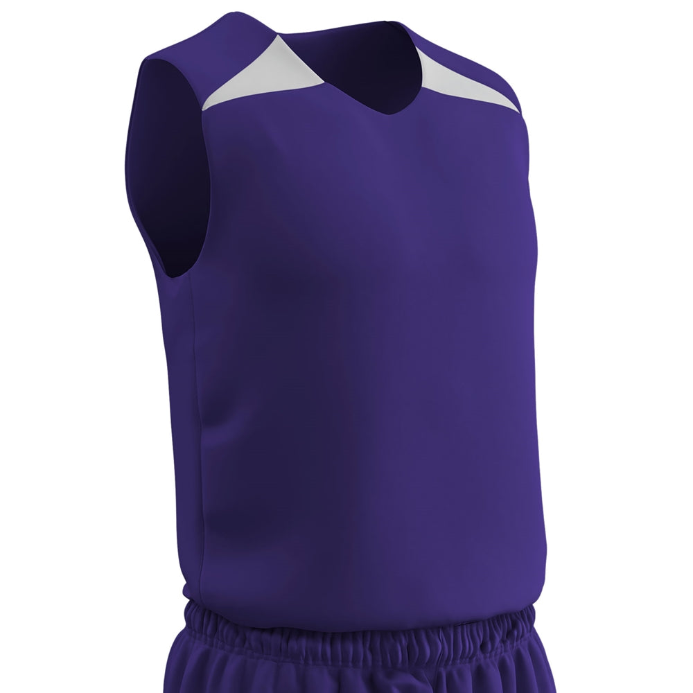 DRI-GEAR Pro-Plus Reversible Basketball Jersey - Purple White - Adult - Extra-Large
