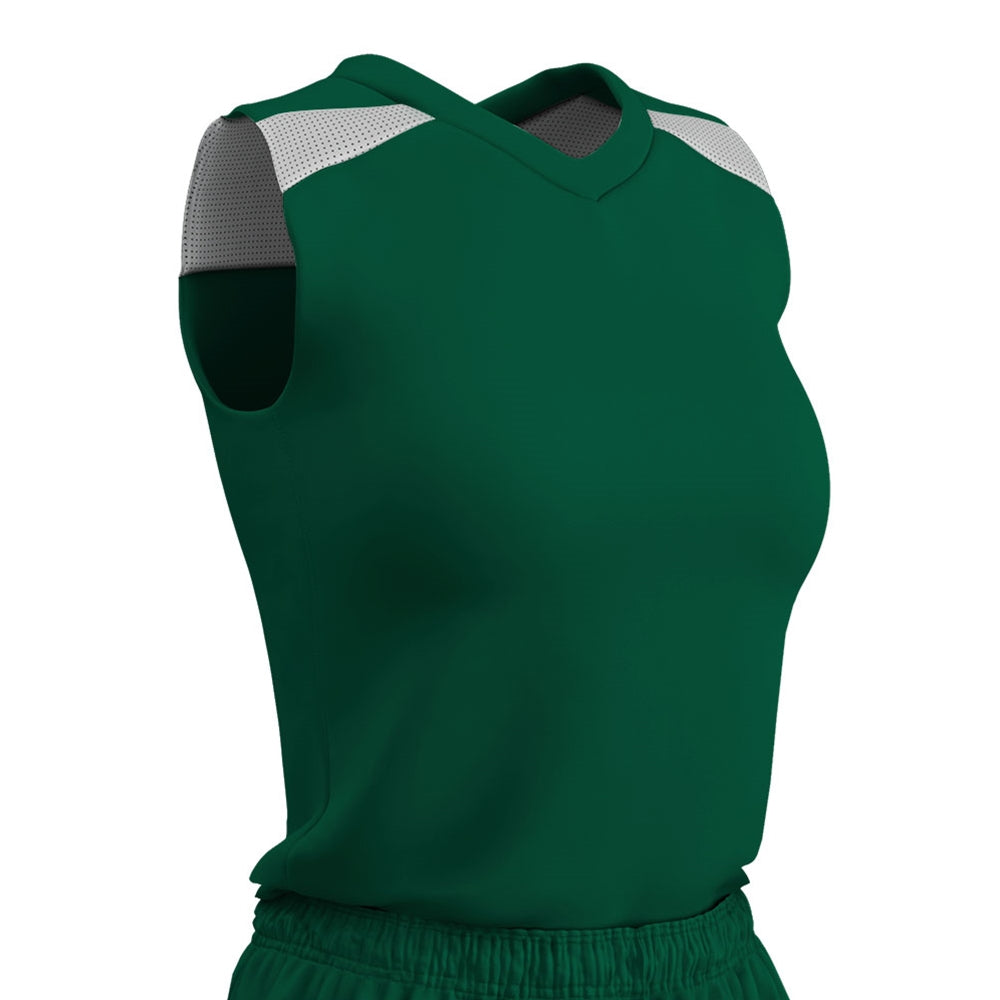 Free Toss Jersey - Forest Green White - Womens - Extra-Small