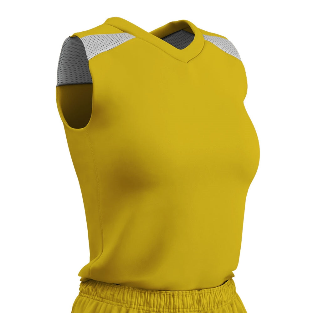 Free Toss Jersey - Gold White - Womens - XXLarge