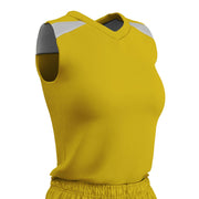 Free Toss Jersey - Gold White - Womens - Small