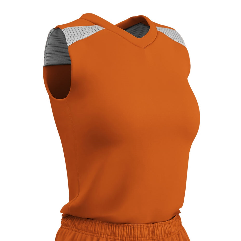 Free Toss Jersey - Orange White - Womens - Medium