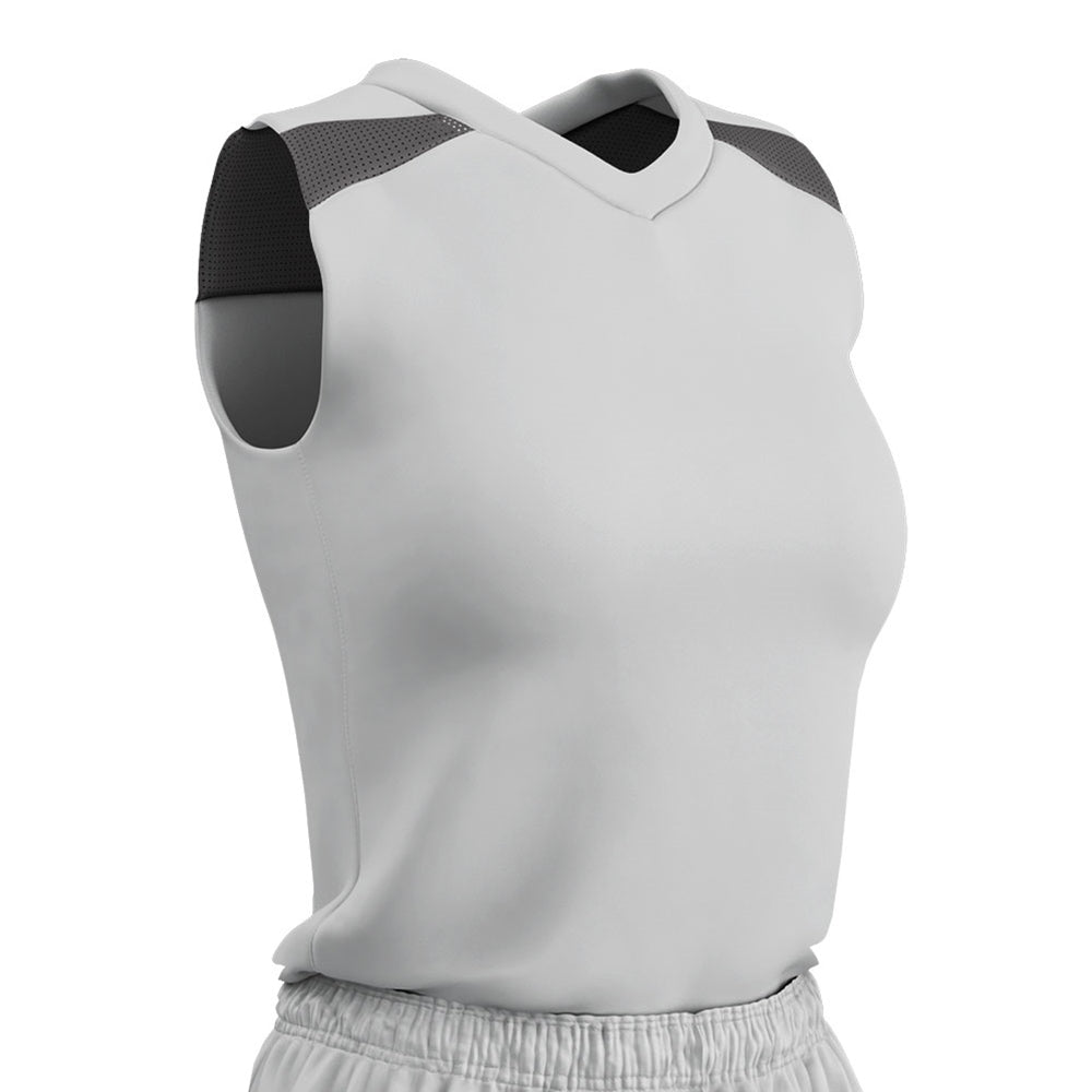 Free Toss Jersey - White Charcoal - Womens - Extra-Large