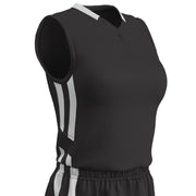 Muscle DRI-GEAR Basketball Jersey - Black White - Womens - Medium