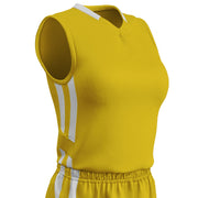 Muscle DRI-GEAR Basketball Jersey - Gold White - Womens - Extra-Large