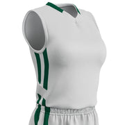 Muscle DRI-GEAR Basketball Jersey - White Forest Green - Womens - XXLarge