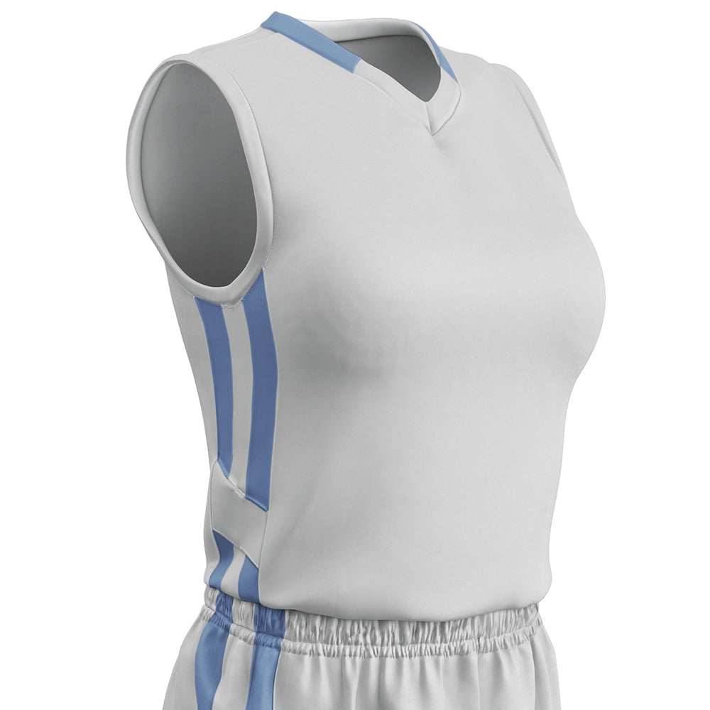 Muscle DRI-GEAR Basketball Jersey - White Light Blue - Womens - XXLarge