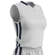 Muscle DRI-GEAR Basketball Jersey - White Navy - Womens - Extra-Large