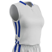 Muscle DRI-GEAR Basketball Jersey - White Royal - Womens - XXLarge