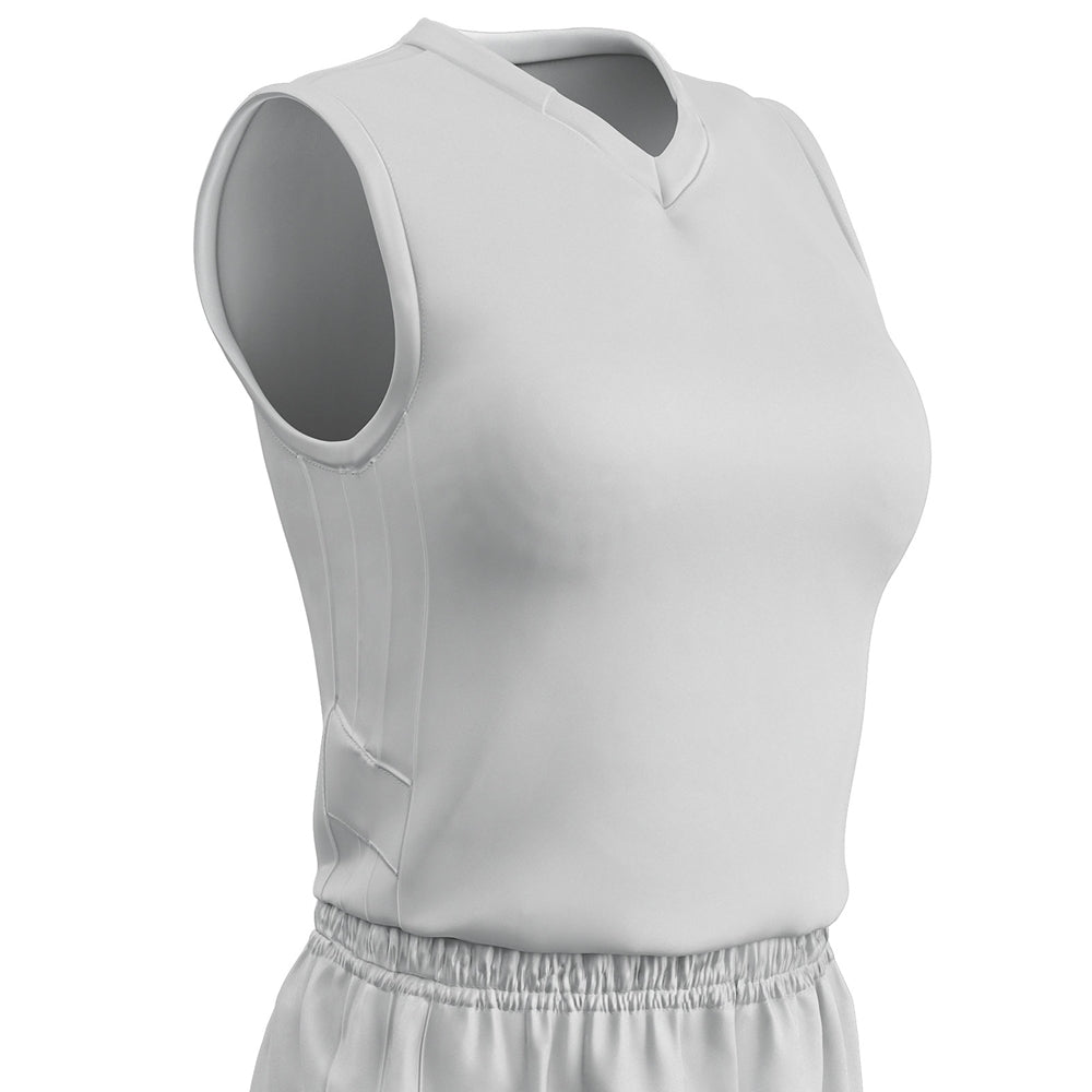 Muscle DRI-GEAR Basketball Jersey - White Scarlet - Womens - Large
