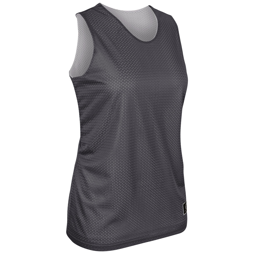 Polyester Reversible Basketball Jersey - Charcoal Body White Body - Womens - Small