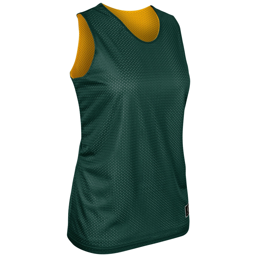 Polyester Reversible Basketball Jersey - Forest Green Gold - Womens - Small