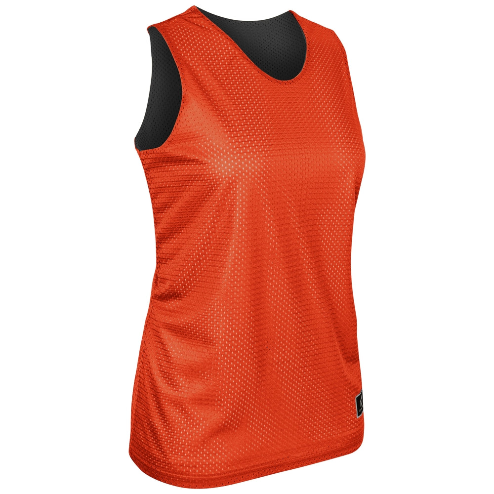 Polyester Reversible Basketball Jersey - Orange Black - Womens - Extra-Large