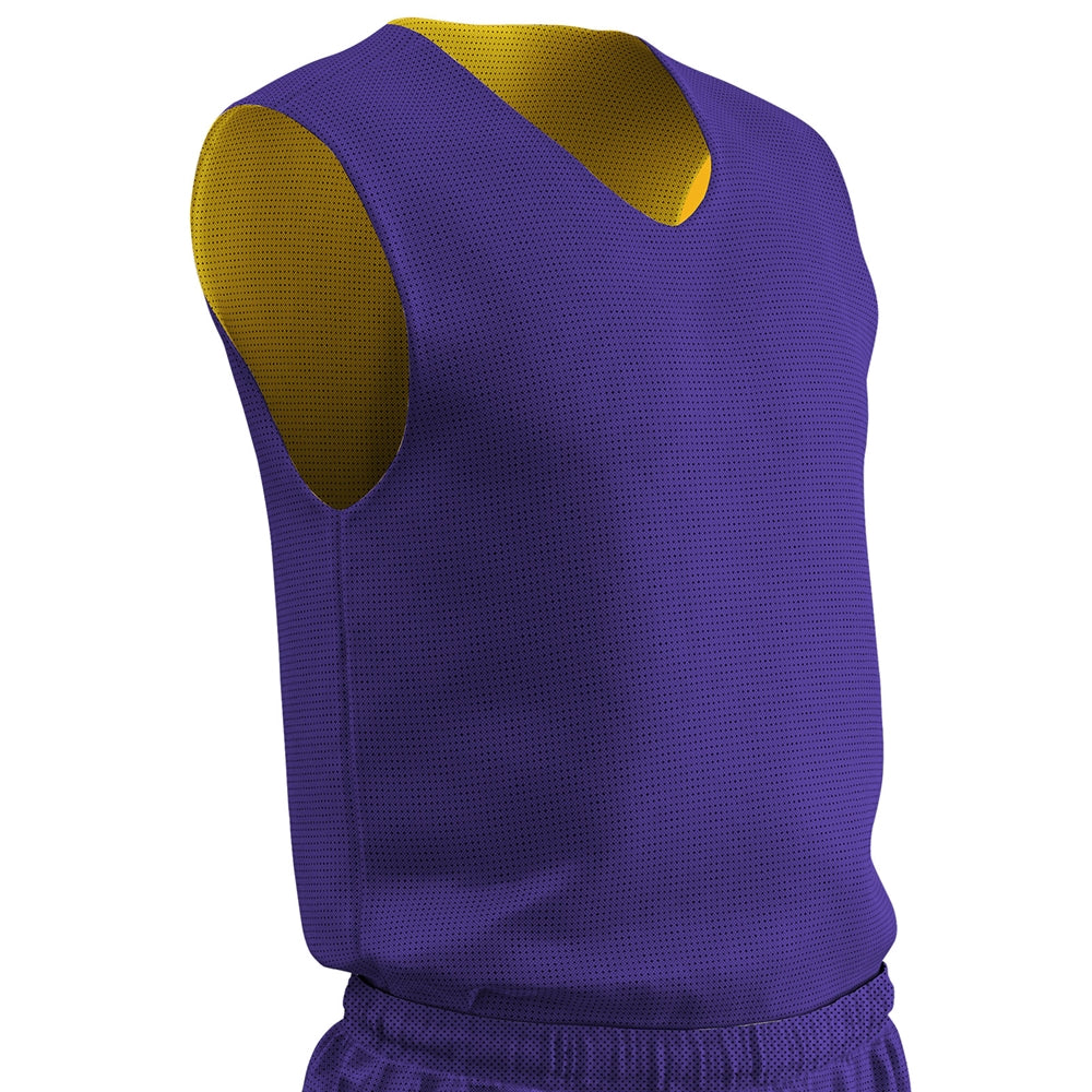 Polyester Reversible Basketball Jersey - Purple Gold - Youth - Small