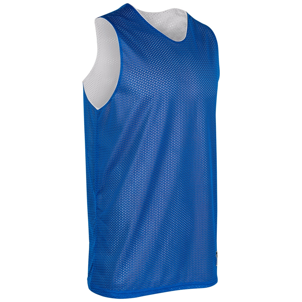 Polyester Reversible Basketball Jersey - Royal White - Youth - Large