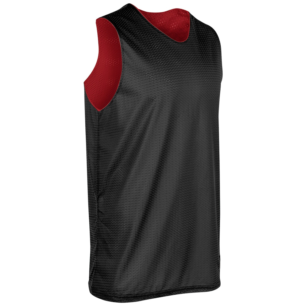 Polyester Reversible Basketball Jersey - Black Scarlet - Adult - XXLarge