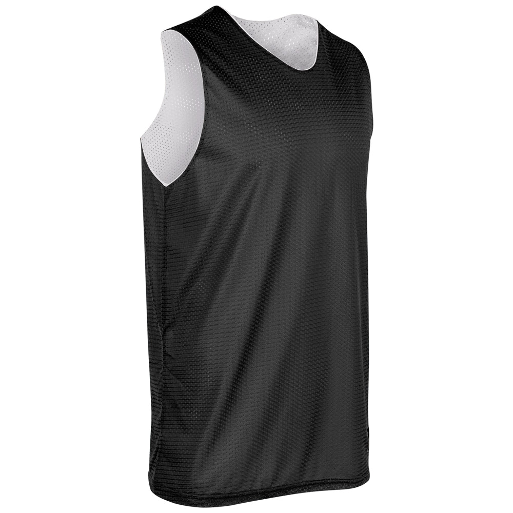 Polyester Reversible Basketball Jersey - Black White - Adult - Medium