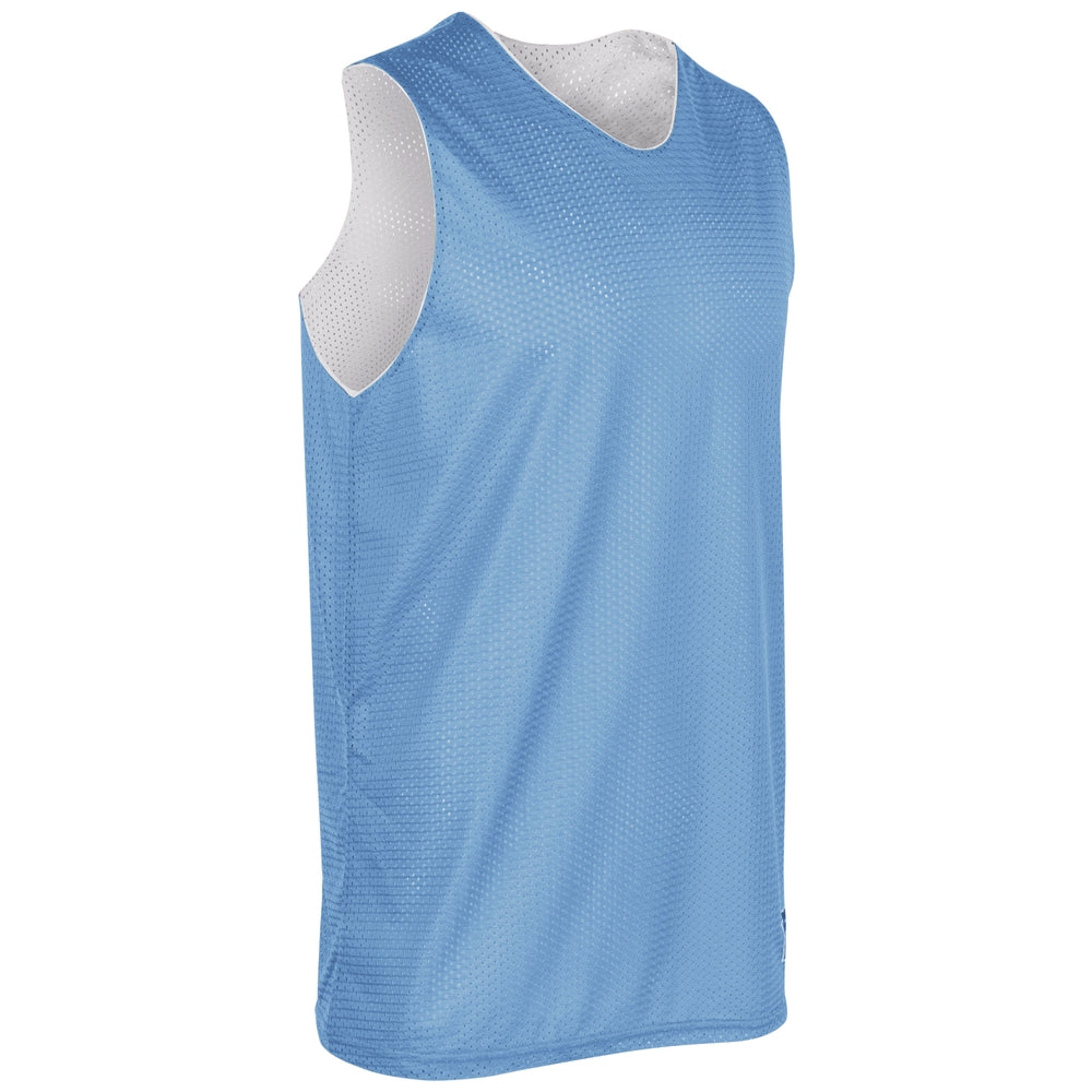 Polyester Reversible Basketball Jersey - Light Blue White - Adult - Small