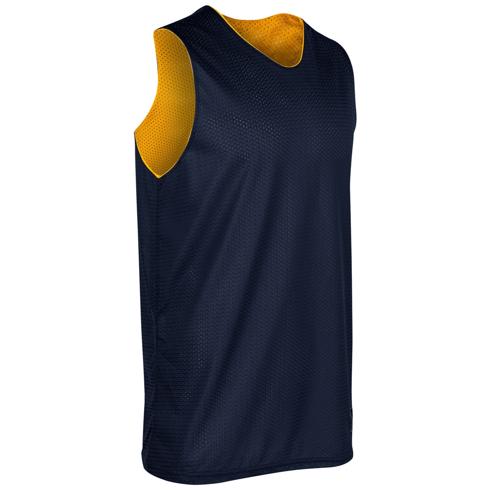 Polyester Reversible Basketball Jersey - Navy Gold - Adult - XXLarge