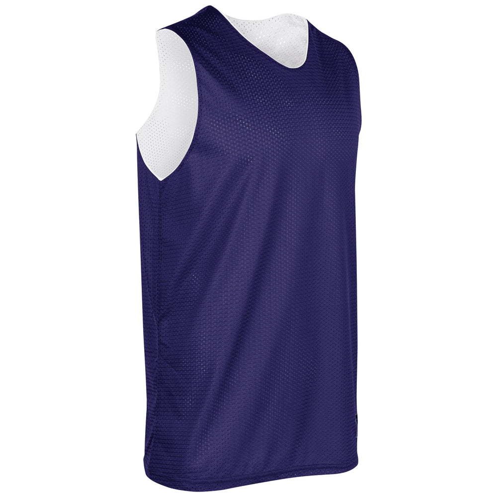 Polyester Reversible Basketball Jersey - Purple White - Adult - Medium
