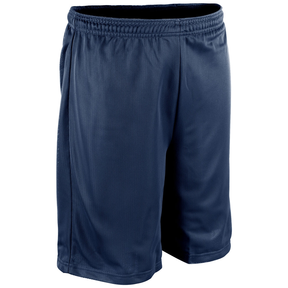 Polyester Micromesh Short - 9" Inseam Adult - Navy - Adult - Extra-Large