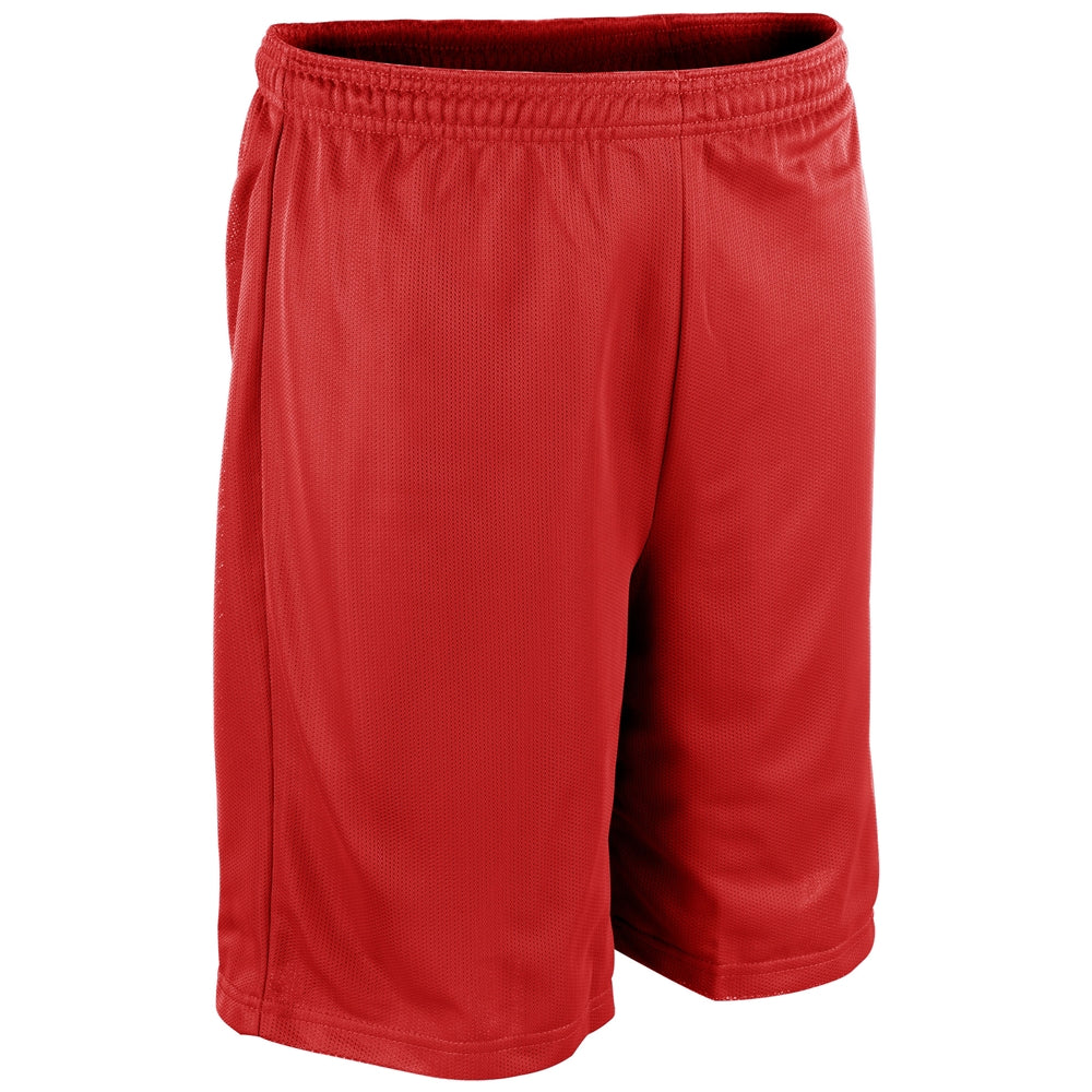 Polyester Micromesh Short - 9" Inseam Adult - Scarlet - Adult - Medium