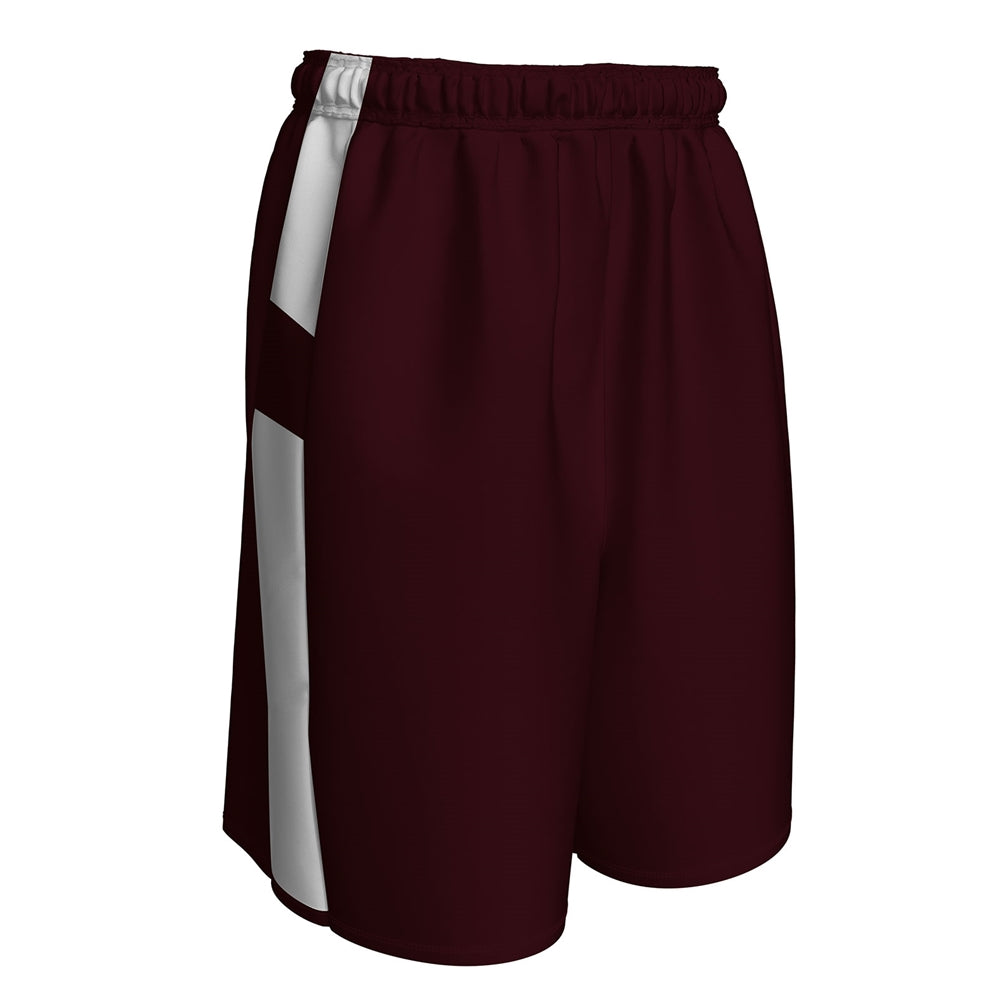 CROSSOVER Reversible Basketball Short - Maroon White - Womens - XXLarge