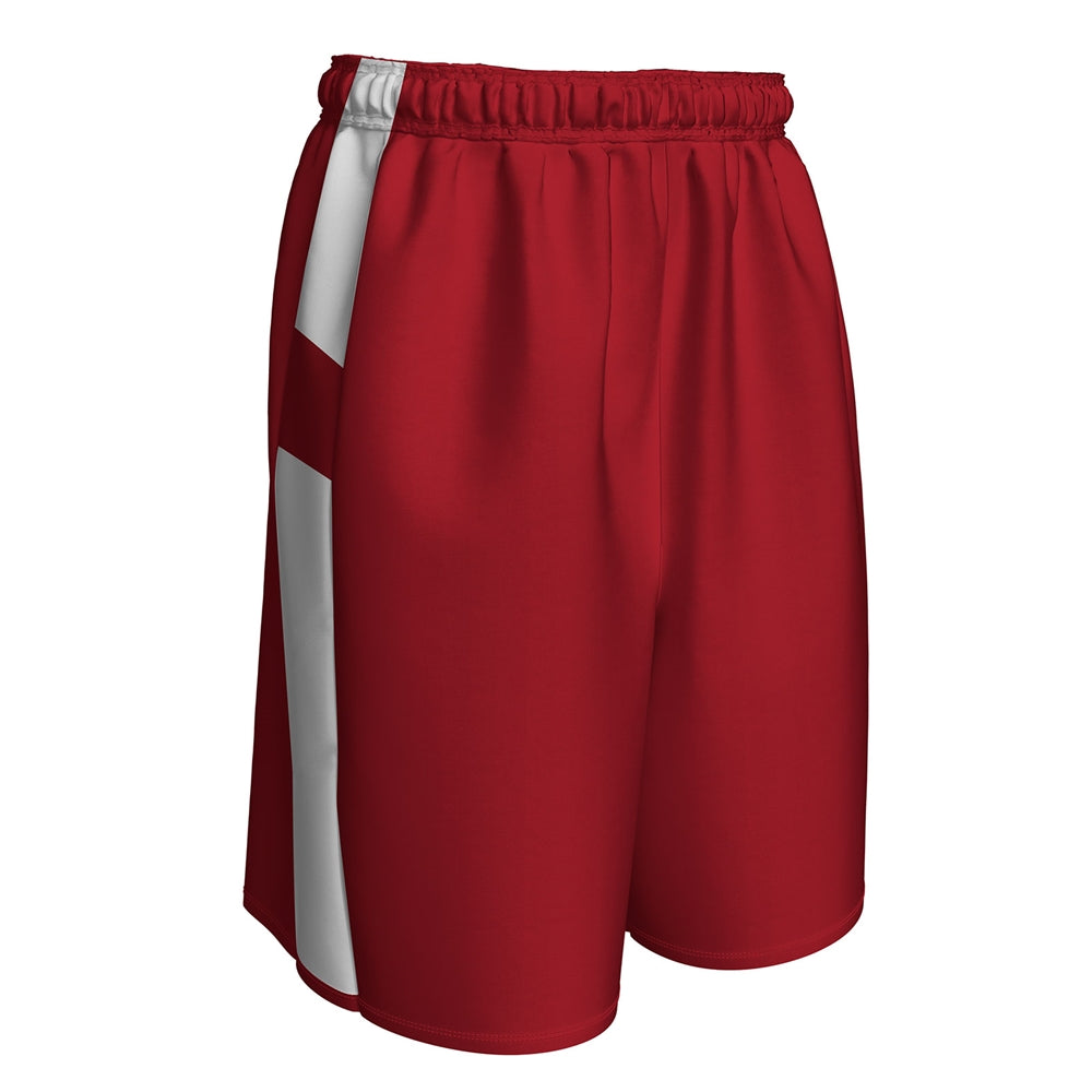 CROSSOVER Reversible Basketball Short - Scarlet White - Youth - Medium