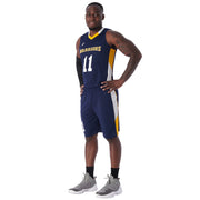 Rebel Basketball Short - Black Silver White - Youth - Small