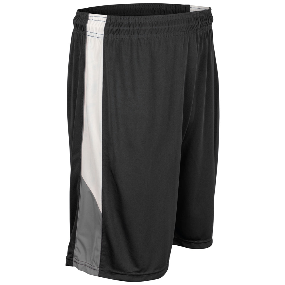 Rebel Basketball Short - Black Silver White - Youth - Extra-Small