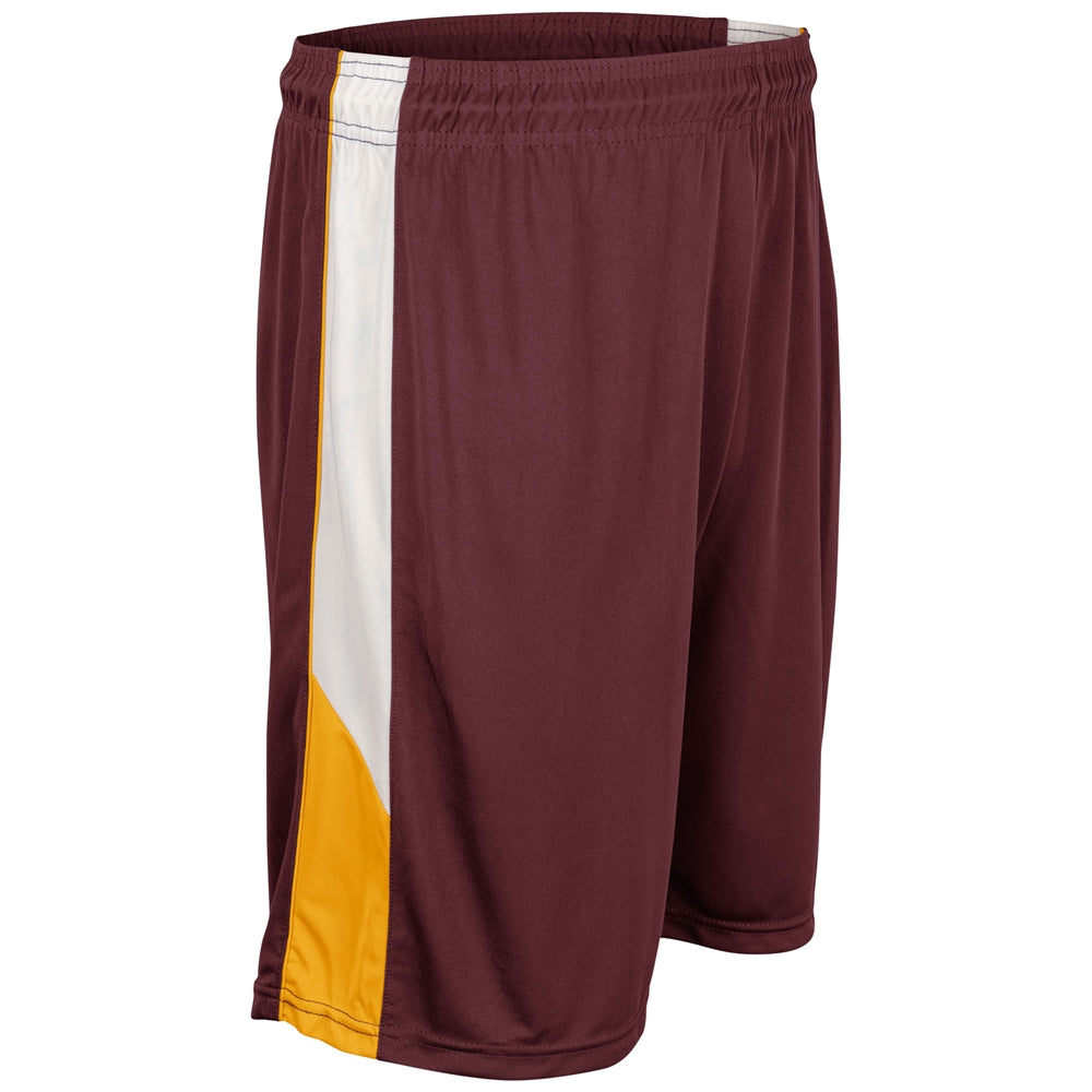 Rebel Basketball Short - Maroon Gold White - Youth - Extra-Small