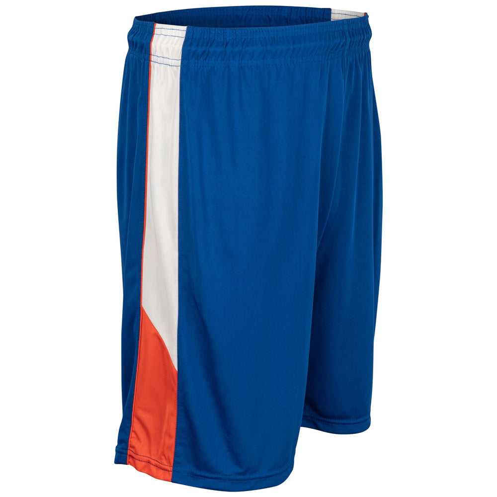 Rebel Basketball Short - Royal Orange White - Adult - Small