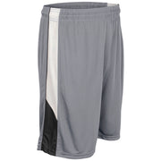 Rebel Basketball Short - Silver Black White - Youth - Extra-Small