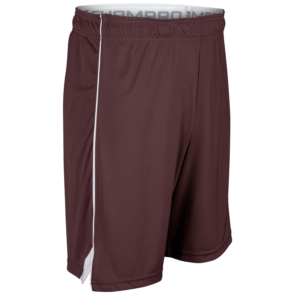 Prime Basketball Short - Maroon White - Adult - Medium
