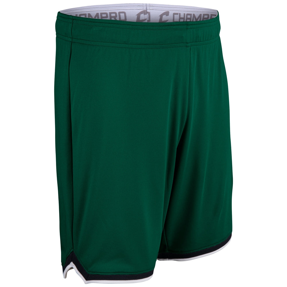 Forward Basketball Shorts - Forest Green Black White - Adult - XXLarge