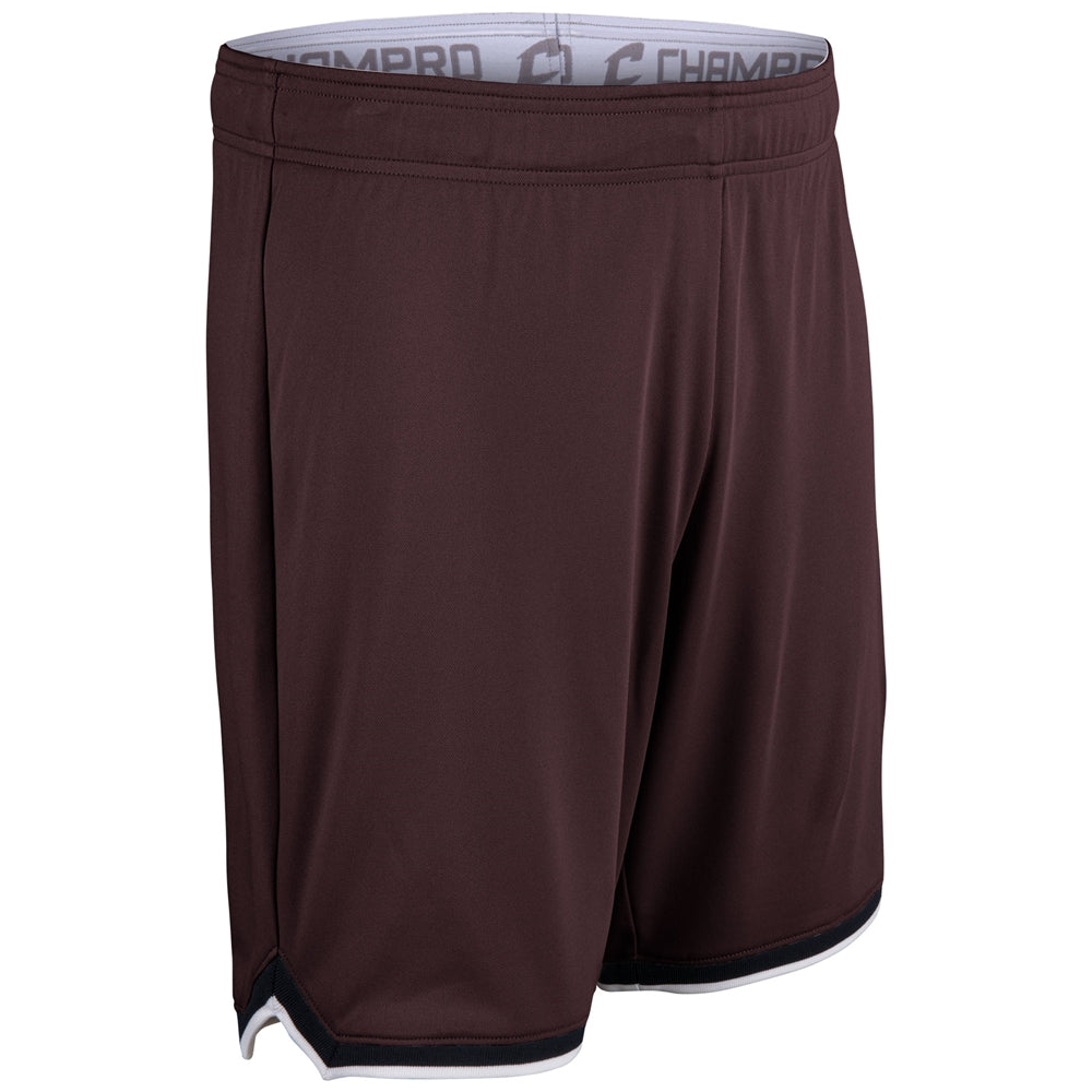 Forward Basketball Shorts - Maroon Black White - Adult - Small