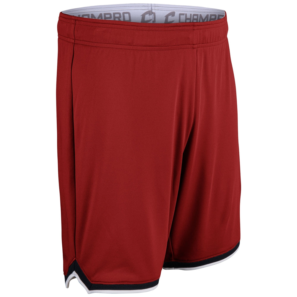 Forward Basketball Shorts - Scarlet Black White - Adult - XXLarge