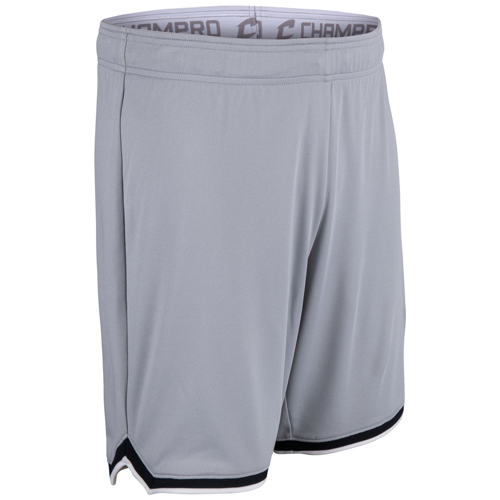 Forward Basketball Shorts - Silver Black White - Adult - Large