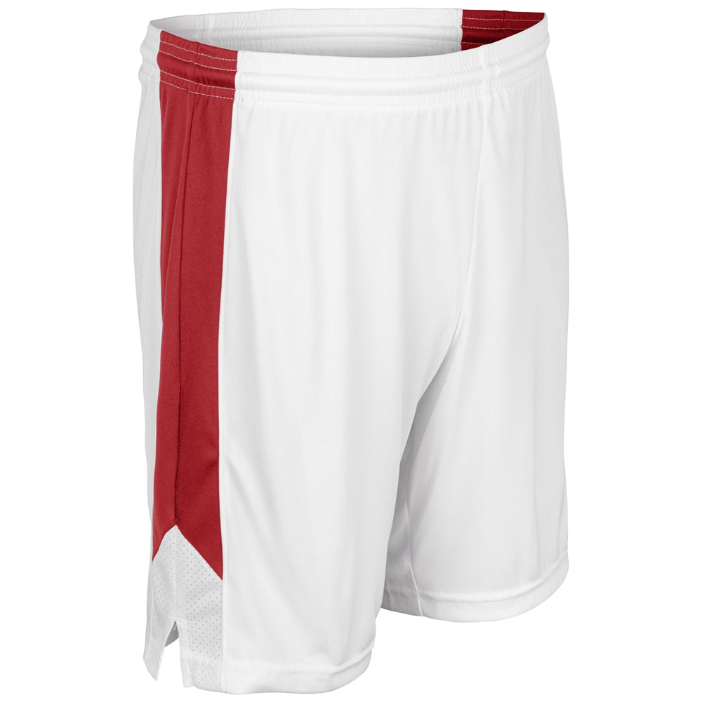 Dagger Basketball Short - White Scarlet - Adult - Medium