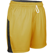 SWISH Reversible Basketball Short - Gold Black - Womens - Large