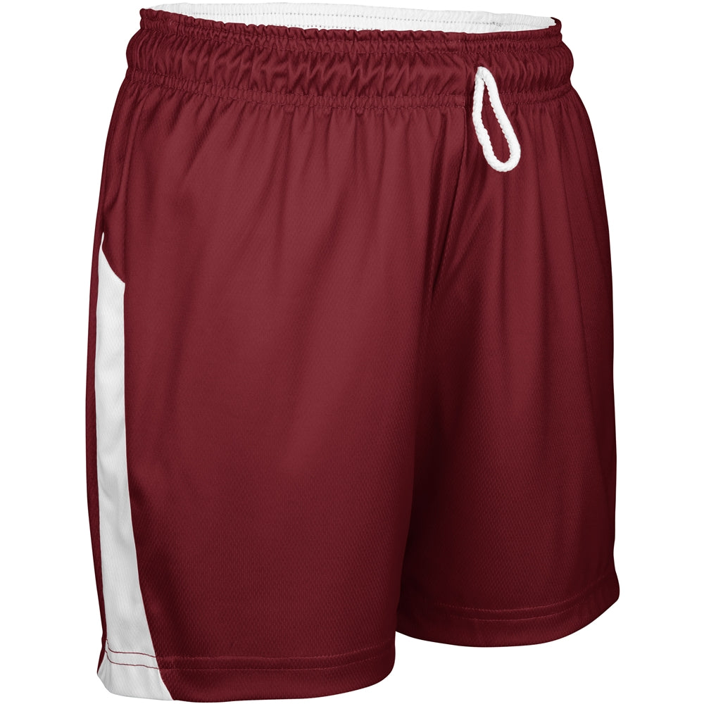 SWISH Reversible Basketball Short - Maroon White - Womens - Small