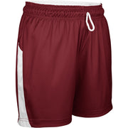 SWISH Reversible Basketball Short - Maroon White - Womens - Extra-Large