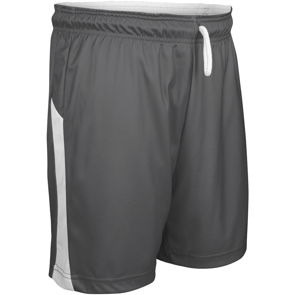 SWISH Reversible Basketball Short - Charcoal White - Girls - Medium